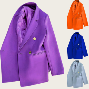 Boutique-Mode Damenblazer Elegante Koreanische Lässige Einfarbige Jacke mit Langen Ärmeln Bürodamen-Jacke Oberbekleidung - Product Image 5