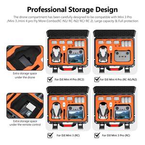 Échantillon gratuit nouvel arrivage usage spécial voyage EVA Drone étui de rangement pour DJI AIR 3 et accessoires batteries et lanière RC - Product Image 3