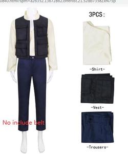 Disfraz de Cosplay de <span class=keywords><strong>Han</strong></span> <span class=keywords><strong>Solo</strong></span> para Hombre, Traje de Halloween, Chaleco, Pantalones y Cinturón de <span class=keywords><strong>Han</strong></span> <span class=keywords><strong>Solo</strong></span> - Product Image 2