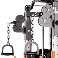 Rack de Potencia Multifuncional con Cable Crossover para Gimnasio en Casa, Rack de Sentadillas con Doble Torre de Pesas, Equipo de Entrenamiento de Fuerza
