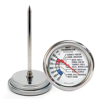 Termometer Dapur Digital Stainless Steel Dial untuk Oven, Memanggang, Air, Daging, Barbekyu, Pengukur Suhu untuk Penggunaan Rumah Tangga