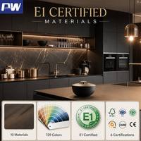 Gabinete de Cocina Modular de Madera Contrachapada Resistente al Agua para Muebles de Cocina de Apartamentos Modernos con Servicio de Soporte OEM ODM