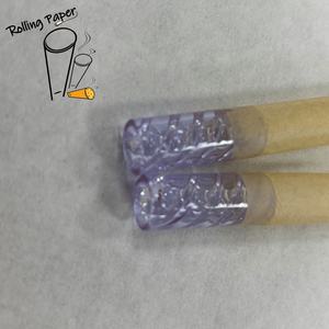 Customized 109mm 98mm 84mm unbleached rib belt glass mouth smoking <b>paper</b> tube purple spiral glass mouth smoking <b>roll</b> <b>paper</b> - Product Image 5