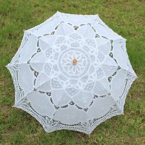 Самый популярный свадебный кружевной хлопковый Зонтик для свадьбы - Product Image 2