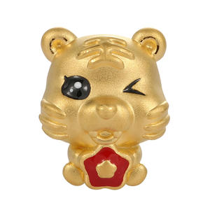 2025 cultura del zodiaco estilo lindo 24K oro micro-duro oro puro pulsera en forma de Tigre con cuentas joyería de oro de lujo - Product Image 1