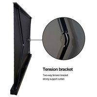 Écran de projection motorisé portable à tensionnement au sol, blanc mat, rapport 16:9, diagonale 100 pouces