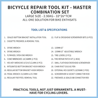 Kit de Herramientas de Reparación de Bicicletas Todo en Uno de 22 Piezas, Juego de Llaves Portátiles de Hierro para Mecánico, Mantenimiento de Bicicletas de Montaña y Carretera, Caja de Herramientas para Garaje, Cadena y Radios
