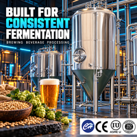 Cuve de Fermentation en Acier Inoxydable 100L 500L 1000L 2000L 5000L pour Équipement de Traitement de la Bière, du Vin et des Boissons