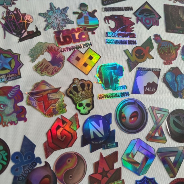 Globally Popular CSGO Game-related Holographic Laser Stickers, Battle Mark Holographic Titan 3D Course Selection Effect Stickers