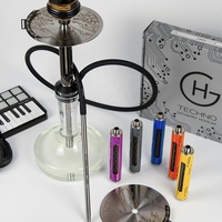 Chicha Techno Model de Luxe Allemande en Stock d'Usine, Couleurs Mixtes, Narghile 55cm de Hauteur, Ensemble Chicha