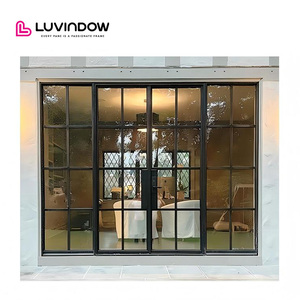 Cửa Kính Bằng Sắt Nguyên Khối Cửa Ra Vào Màu Đen Hai Cửa Trước An Ninh Giá Rẻ Cho Nhà - Product Image 5