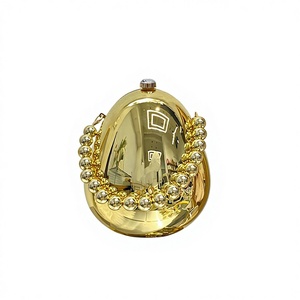 Metallic <b>Mirror</b> <b>Acrylic</b> Cyberpunk Style Unique Minimalist Spherical Evening Handbag Locking Buckle Single Strand Tanjing - Product Image 1