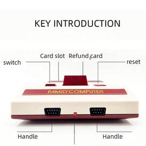 HB-103 HD Wired TV Video <strong>Game</strong> Console for <strong>FC</strong> Double Battle Handle Red White Machine - Product Image 2
