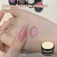 Gel pour ongles à paillettes fines 7 couleurs personnalisées Orange Silver Glitter Gel Line pour ongles