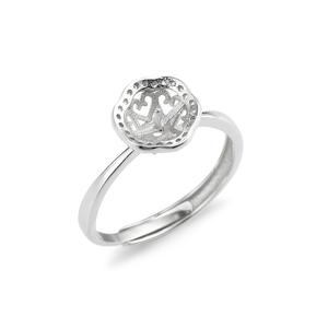 <span class=keywords><strong>Bague</strong></span> en argent Sterling 925 pour pierres rondes et Cabochons, Base vierge, bijoux, SSR155 - Product Image 1