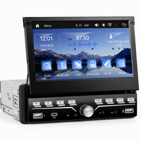 Lecteur multimédia MP5 pour voiture 7,0 pouces, écran rétractable manuel, Carplay, Navi, caméra de recul