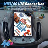 Autoradio multimédia 10,4 pouces, lecteur vidéo GPS, CarPlay, unité principale pour Ford Kuga Cmax Escape 2014 2013, écran Android Qied, enregistreur