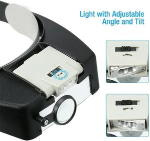 Led Verlichte Hoofdvergrootglas, 2x 4x 6,5x 8,5x Handsfree Verlicht Verlichtend Vergrootglas Voor Het Lezen Van Elektronica Horloge Reparatie - Product Image 3