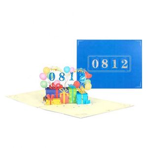 Cartes de vœux 3D DIY avec chiffres qui sortent pour un joyeux anniversaire - Product Image 1