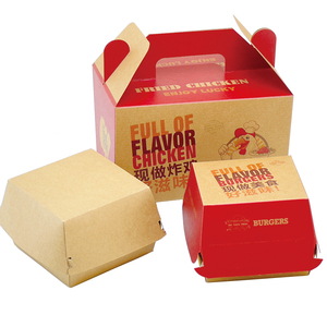 Cajas de Cartón Kraft Desechables para Alimentos, Personalizadas de Fábrica, para Empacar Hamburguesas, Reciclables, al por Mayor, Precio Bajo, Comida Rápida - Product Image 2