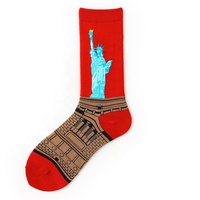 Chaussettes amusantes pour femmes Chaussettes d'art à motifs de peinture célèbres Chaussettes amusantes imprimées Cool Novelty pour femmes