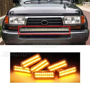 Bandes décoratives LED pour calandre de pare-chocs, kit carrosserie, éclairage de calandre avant pour Toyota Land Cruiser LC80 FJ80, pièce extérieure - Product Image 1