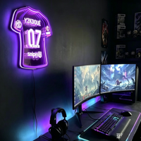 Enseigne LED en forme de maillot 3D avec miroir infini |   T-shirt de sport personnalisé Abyss Light pour la décoration de bars et de clubs |   Montage mural