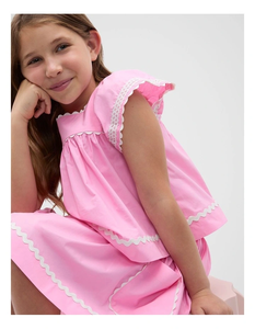 Vestido de algodón listo para el verano para niñas con estilo decorativo, tela suave y transpirable, diseño ligero y cómodo - Product Image 5