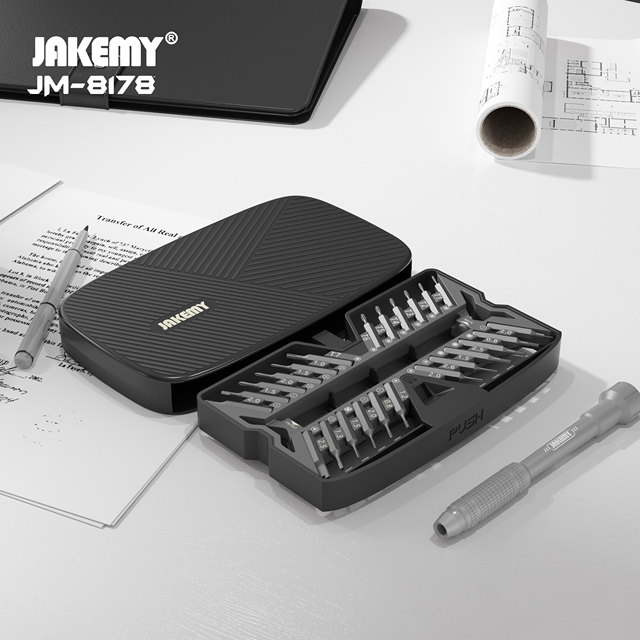 For JAKEMY 26 1 Mobile Phone Repair Tool Kit DIY Grade Screwdriver Set Steel Handle OEM for Smartphone Cellphone Opening Repair