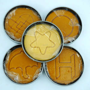 Biscuits durs à la crème sucrée sur le thème de Squid Game - Biscuits traditionnels coréens Dalgona en forme variée - Product Image 4