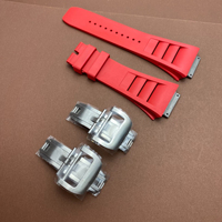 Fermoir en alliage de titane haut de gamme luxueux, bracelet en fluorosilicone à ailettes de requin, bracelet personnalisable