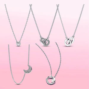 Nuevo ÉXITO DE VENTAS Collar con Colgante en Forma de Corazón Brillante de Plata de Ley 925 de la Serie Clásica, Ideal para Enamorados y Románticos - Product Image 1