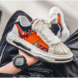 2025 primavera moda hombres Casual deportes Fitness caminar zapatos cuero genuino suela gruesa antideslizante transpirable Chunky Shell - Product Image 5