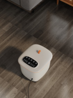 Baignoire de massage électrique chauffante Shiatsu NINGDECRIUS avec logo personnalisé, pour spa des pieds, machine à laver les pieds OEM, baignoire vibrante pour trempage des pieds, bleue