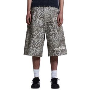 Shorts de Mezclilla Holgados Personalizados para Hombre y Mujer, Estilo Urbano, Cintura Alta, Secado Rápido, Transpirables, Verano, Algodón de Alta Calidad, Servicio OEM - Product Image 1