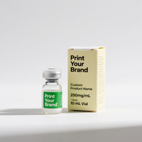 Personnalisez votre design : Petites flacons de 3 ml et 10 ml, flacons Pepti simples de 3 ml, étiquettes et boîtes holographiques brillantes
