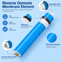 Élément filtrant à membrane d'osmose inverse RO 3012-600, 600 LPH, 97 % de dessalement, cartouche de purificateur d'eau domestique pour eau potable