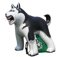 Grand gonflable husky chien tunnel