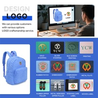 Mochilas Escolares de Pana con Logotipo Personalizado de Fábrica China, Mochilas Escolares para Estudiantes