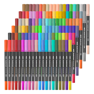 Stylos pinceaux <span class=keywords><strong>à</strong></span> double <span class=keywords><strong>pointe</strong></span> avec <span class=keywords><strong>pointe</strong></span> <span class=keywords><strong>fine</strong></span>, 12 couleurs, marqueurs en plastique pour livres de coloriage pour adultes, dessin <span class=keywords><strong>à</strong></span> <span class=keywords><strong>pointe</strong></span> <span class=keywords><strong>feutre</strong></span> - Product Image 6