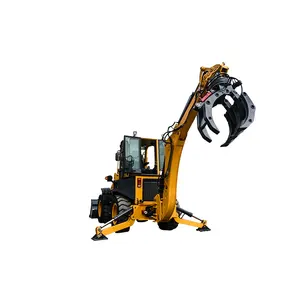 TOPONE TBL30-25 dengan harga murah penggali kecil peralatan baru backhoe loader untuk dijual dengan grapple