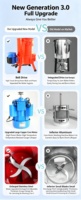 Machine à couper le fourrage agricole en acier inoxydable 2200W 600kg/h, processeur d'aliments multifonctionnel pour l'élevage domestique