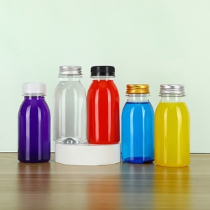 Chất lượng cao 150ml 200ml 250ml 380ml tùy chỉnh bán buôn Pet nhựa trong suốt hình trụ chai nước giải khát cho nước trái cây đồ uống - Product Image 1