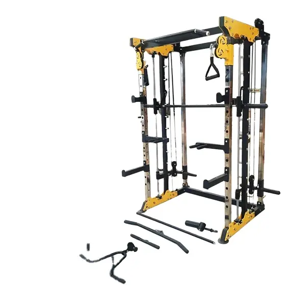 All'ingrosso commerciale palestra fitness forza di allenamento multifunzione Smith squat rack macchina DY-6002