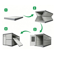 Maison conteneur mini préfabriquée pliable à faible coût, ignifuge et étanche, design moderne, pour chambre à coucher