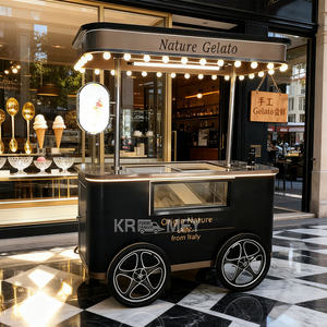 Chariot de vente de crème glacée molle à 3 saveurs Maker 2025, chariot de vente de glaces européennes, camion de vente de sucettes glacées à vendre - Product Image 6