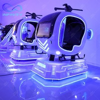 Simulateur de cockpit d'hélicoptère VR, machine de jeu de vol avec construction en fibre de verre pour une utilisation en extérieur dans les aéroports et les parcs d'attractions