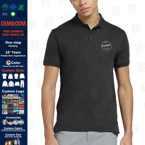 Wholesale Men's Custom Short Sleeve Solid Color Blank Plain Regular Fit Golf T-Shirts for Man's Pique Polo Shirt