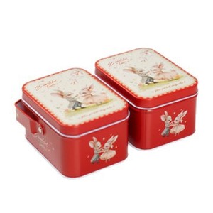 Juego de Cajas de Dulces Rojas de Metal, 301-500 ml, Temáticas para Año Nuevo y Bodas, Contenedor de Almacenamiento para Regalos - Product Image 1