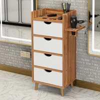 Meuble de Salon Moderne en Bois pour Barbier, Chariot de Rangement Durable à 4 Roues pour Salle de Bain, Maison, Bureau, Utilisation Extérieure - Offre Spéciale Grossiste